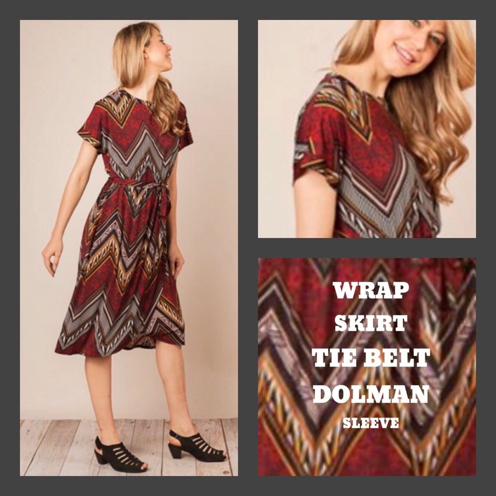 Aztec wrap dress